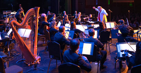 Maestro Jason Altieri conducting the Atlanta Pops Orchestra